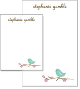 Queen Bee Personalized Note Pads - Blue Bird (NP-Q-80)